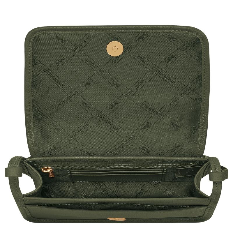 Khaki Women's Longchamp Le Foulonné XS Clutch Bag | 75438-FNTR