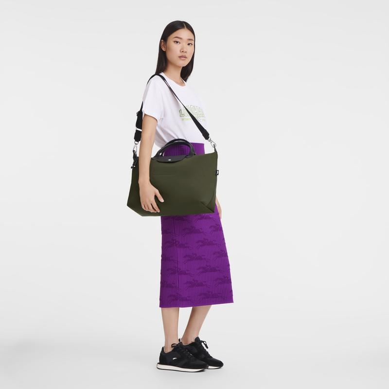 Khaki Women's Longchamp Le Pliage Energy XL Handbags | 21378-BJDW