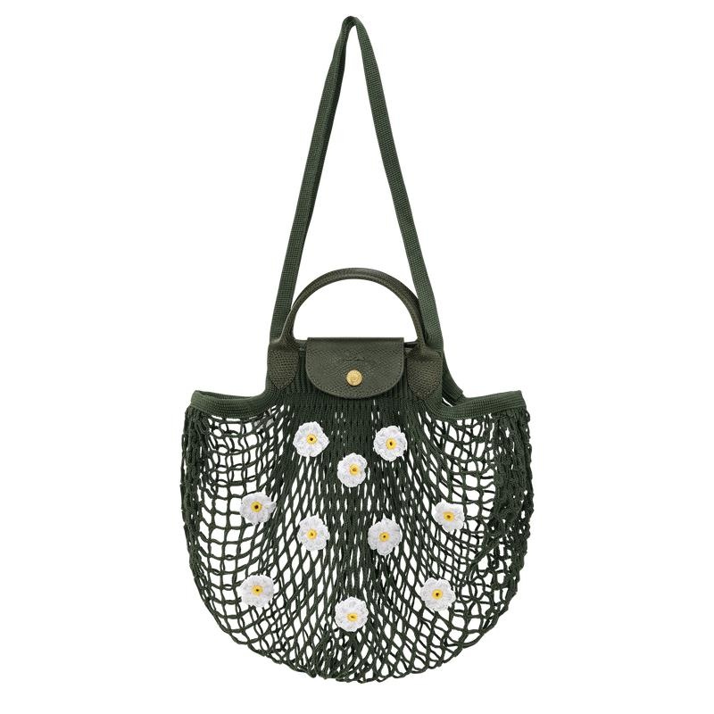 Khaki Women\'s Longchamp Le Pliage Filet L Mesh Bag | 31079-PYFD