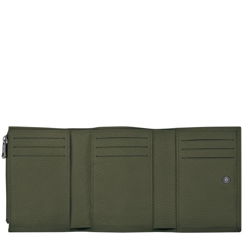 Khaki Women's Longchamp Roseau Essential Wallets | 25840-OCBE
