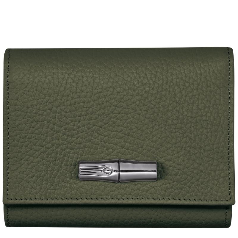Khaki Women\'s Longchamp Roseau Essential Wallets | 25840-OCBE