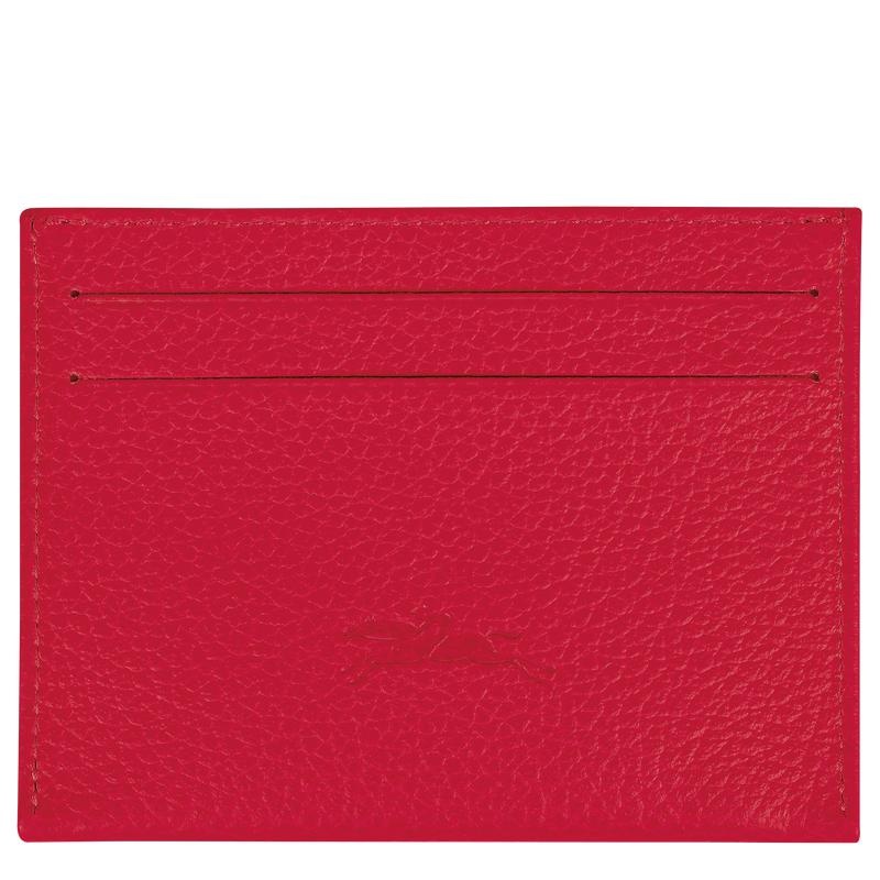 Love Red Men's Longchamp Le Foulonné Cardholders | 31706-XCYB