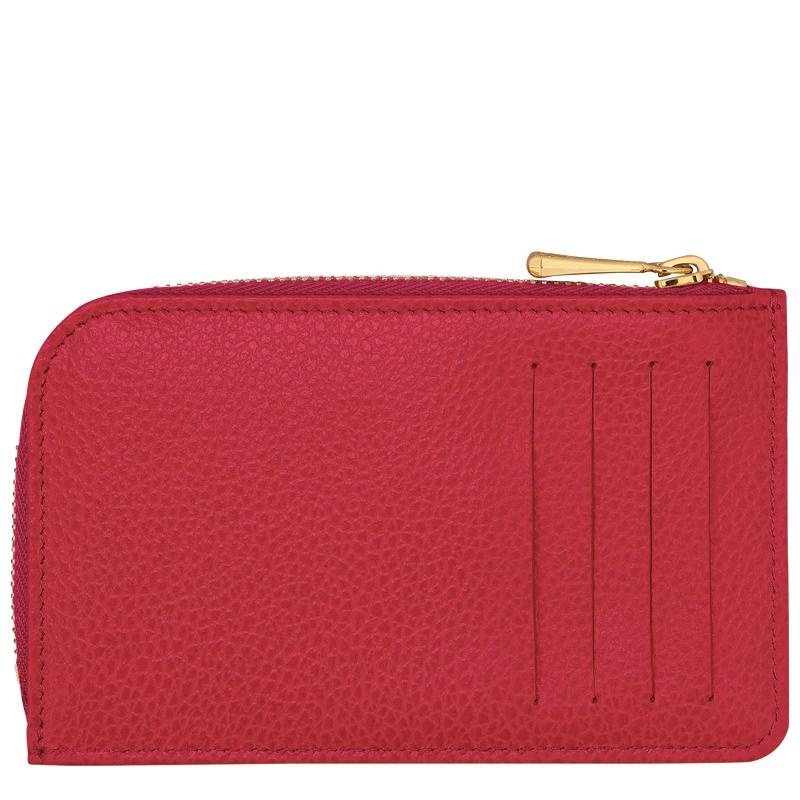 Love Red Women's Longchamp Le Foulonné Cardholders | 60349-BYDF