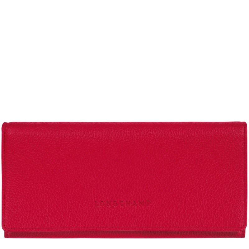 Love Red Women\'s Longchamp Le Foulonné Continental Wallets | 86052-KTNX