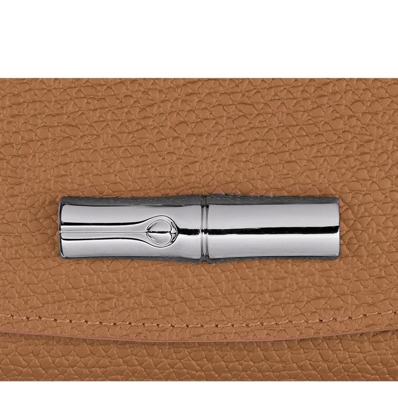 Natural Brown Women's Longchamp Roseau Wallets | 17853-JPQL