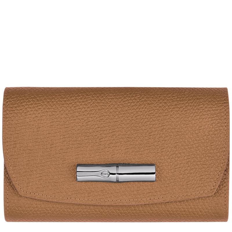 Natural Brown Women\'s Longchamp Roseau Wallets | 17853-JPQL