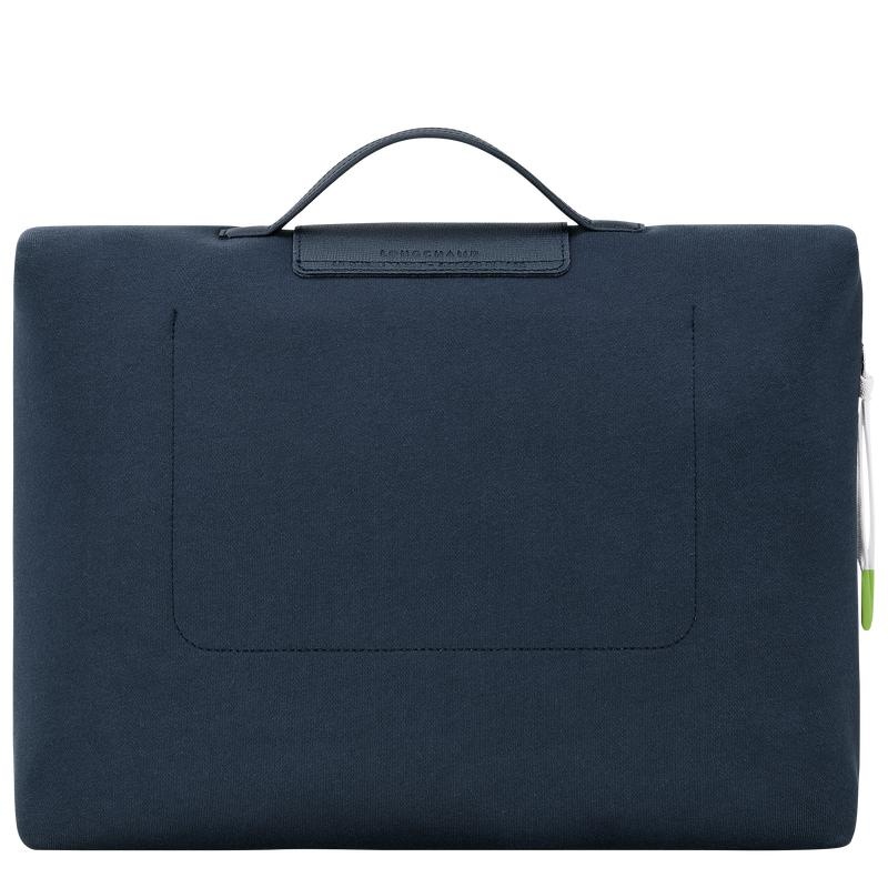 Navy Men's Longchamp Le Pliage Collection Briefcase | 98302-POQW