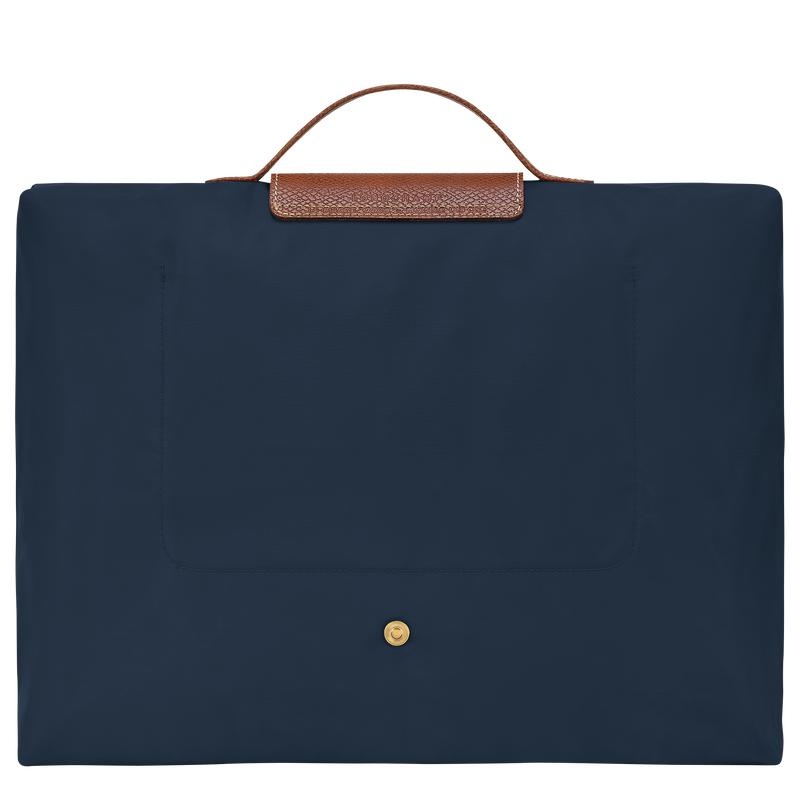 Navy Men's Longchamp Le Pliage Original S Briefcase | 06492-ZNKO