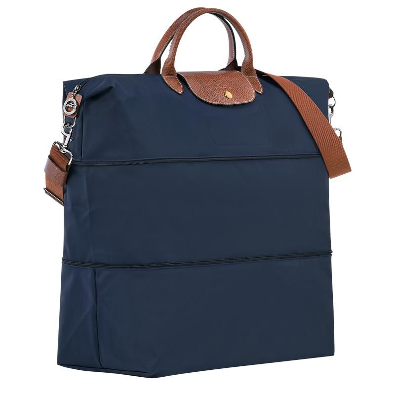 Navy Men's Longchamp Le Pliage Original expandable Travel Bags | 07634-ZERS