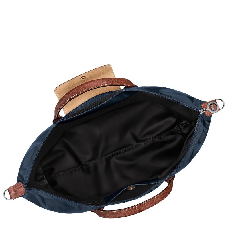Navy Men's Longchamp Le Pliage Original expandable Travel Bags | 07634-ZERS