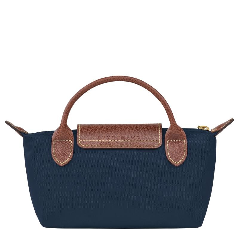 Navy Men's Longchamp Le Pliage Original with handle Pouches | 02549-UBMZ