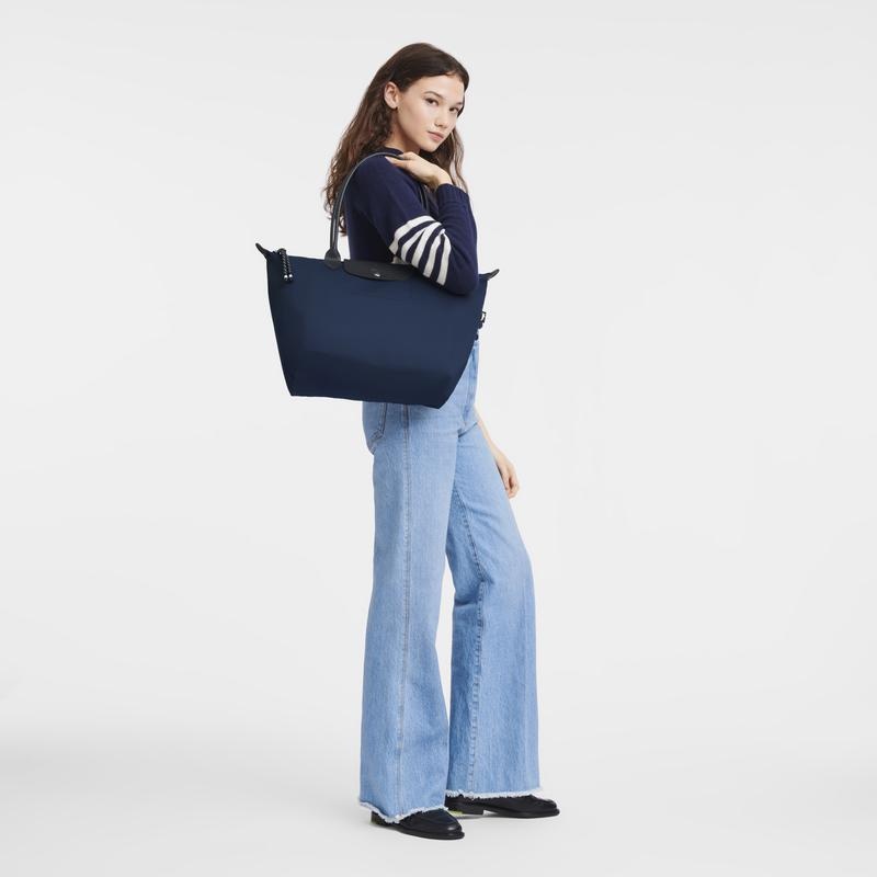 Navy Women's Longchamp Le Pliage Energy L Tote Bag | 42517-VDWC