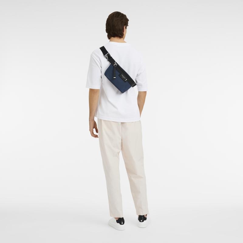 Navy Women's Longchamp Le Pliage Energy M Belt Bags | 76309-HAYW