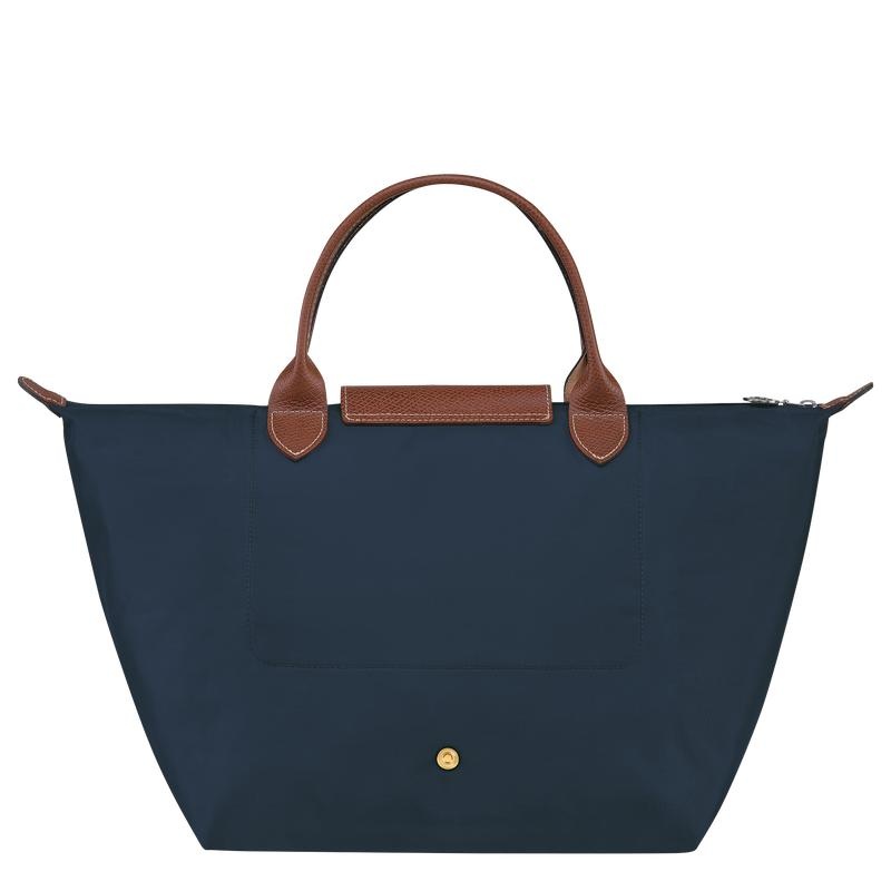 Navy Women's Longchamp Le Pliage Original M Handbags | 40782-PSNQ
