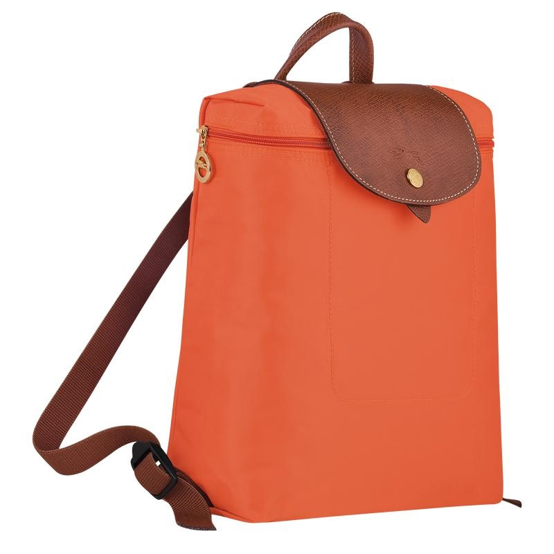 Orange Men's Longchamp Le Pliage Original M Backpacks | 07543-BLZH