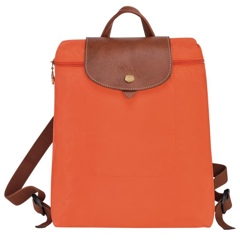 Orange Men\'s Longchamp Le Pliage Original M Backpacks | 07543-BLZH