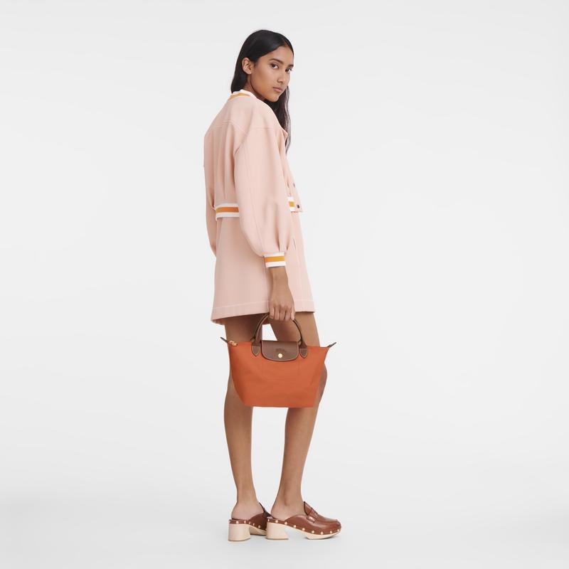 Orange Women's Longchamp Le Pliage Original S Handbags | 97865-PDHO