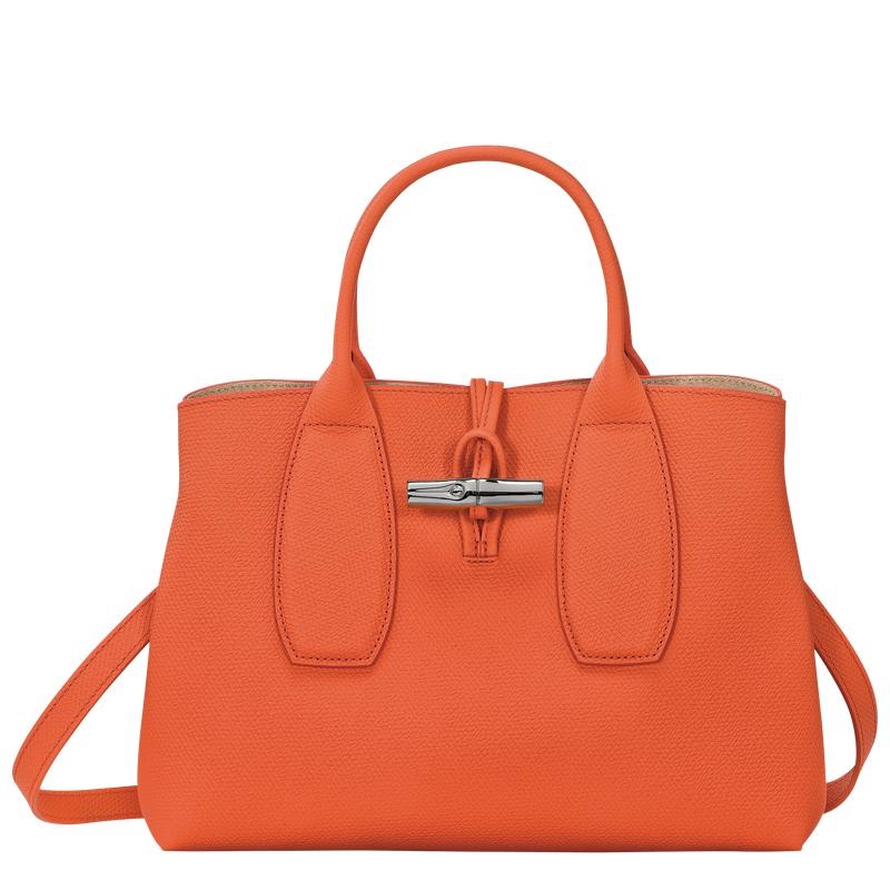 Orange Women\'s Longchamp Roseau M Handbags | 34967-HFLB