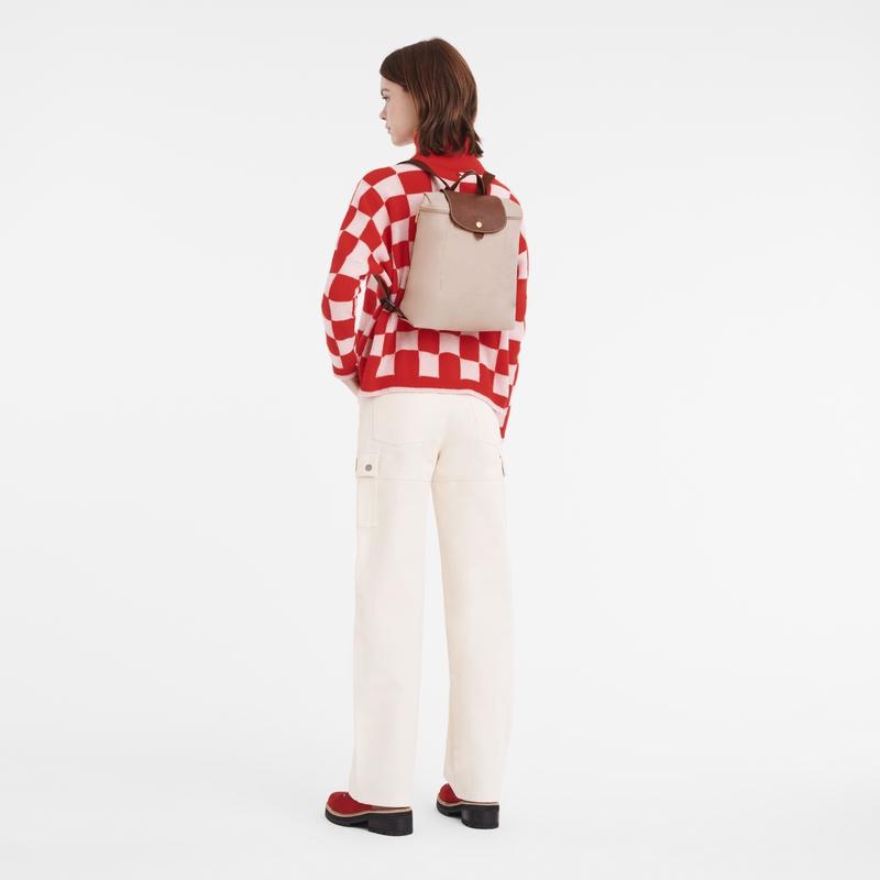 Paper White Women's Longchamp Le Pliage Original M Backpacks | 61543-HKUP
