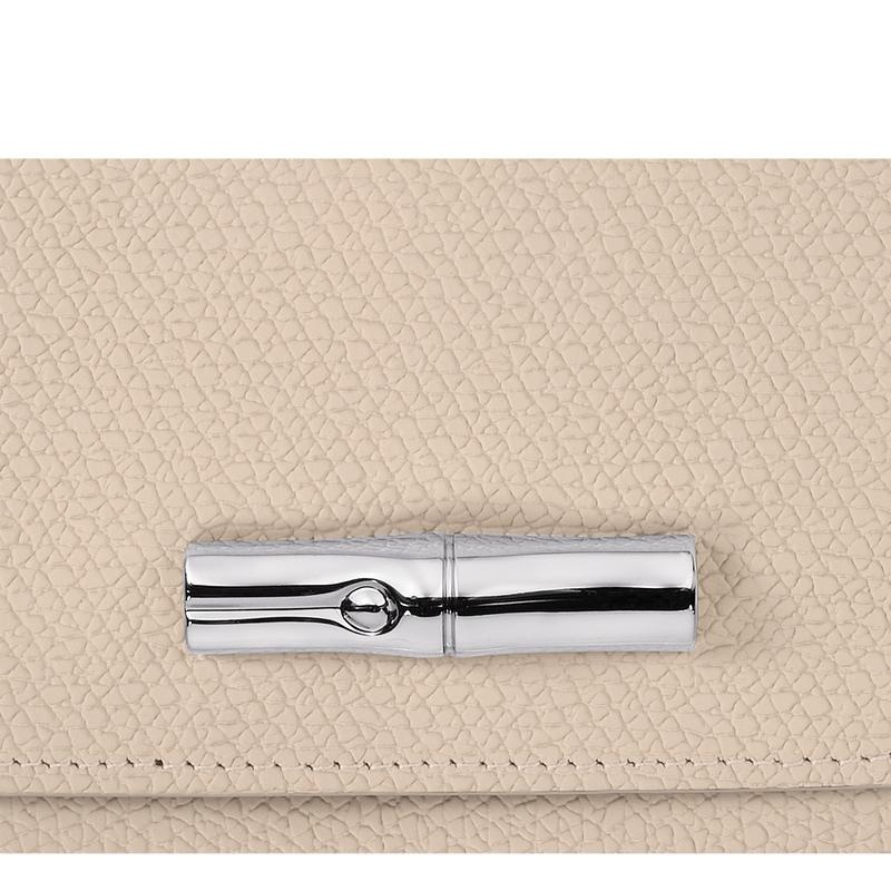 Paper White Women's Longchamp Roseau Continental Wallets | 08954-JADR
