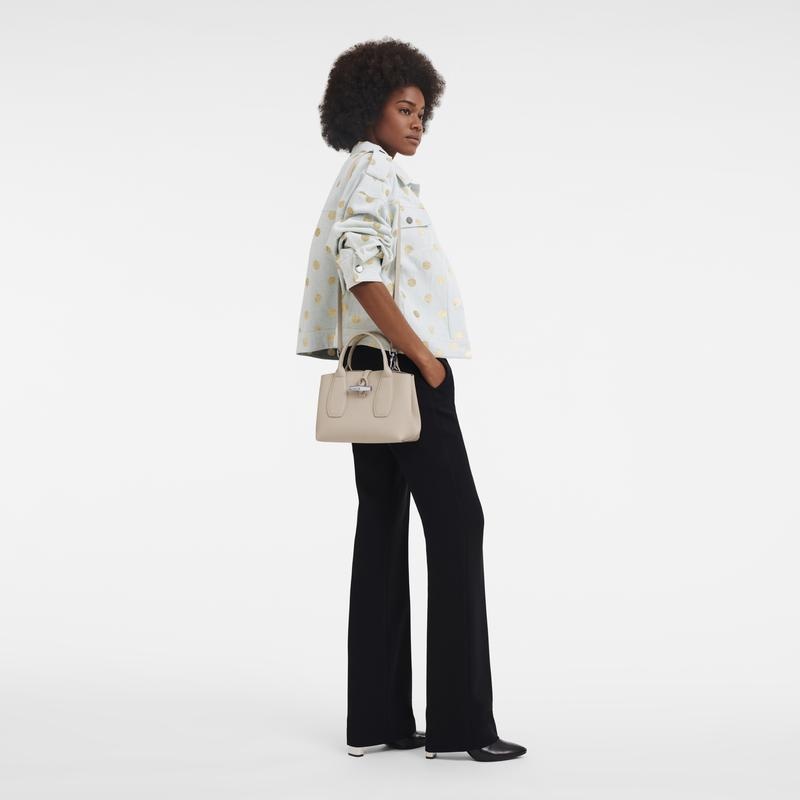 Paper White Women's Longchamp Roseau S Handbags | 94275-WKRL
