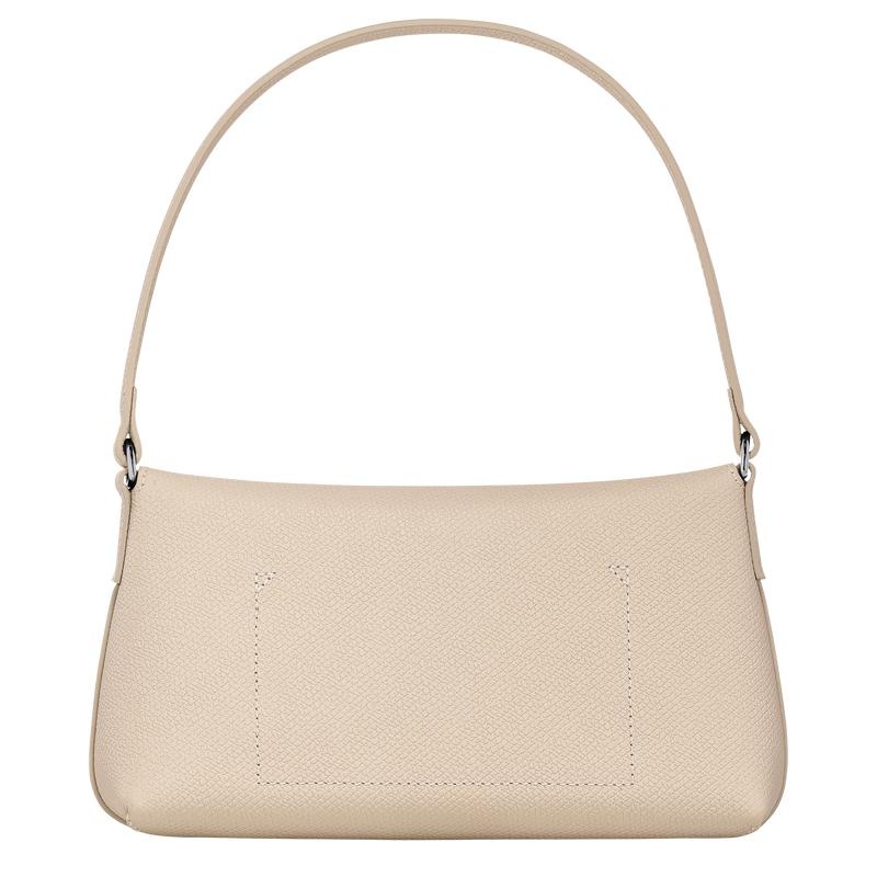 Paper White Women's Longchamp Roseau S Hobo Bags | 82756-WRFA