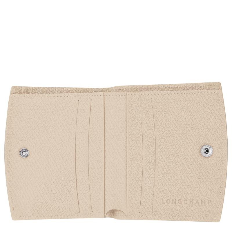 Paper White Women's Longchamp Roseau Wallets | 62701-BHCY