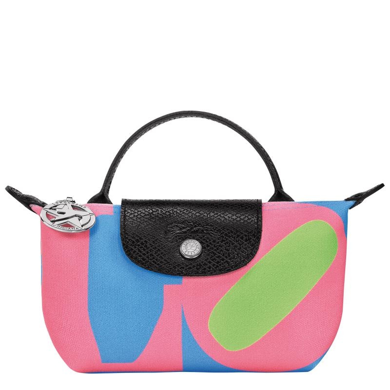 Pink Men\'s Longchamp x Robert Indiana Pouches | 61540-SHDW