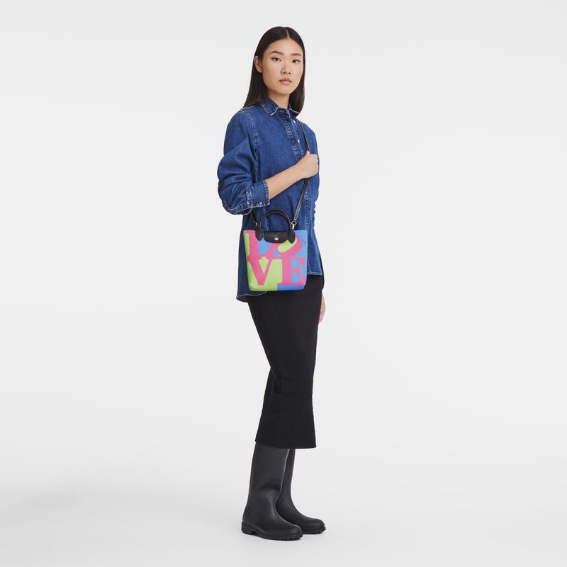 Pink Women's Longchamp x Robert Indiana XS Crossbody Bags | 60198-MHKI