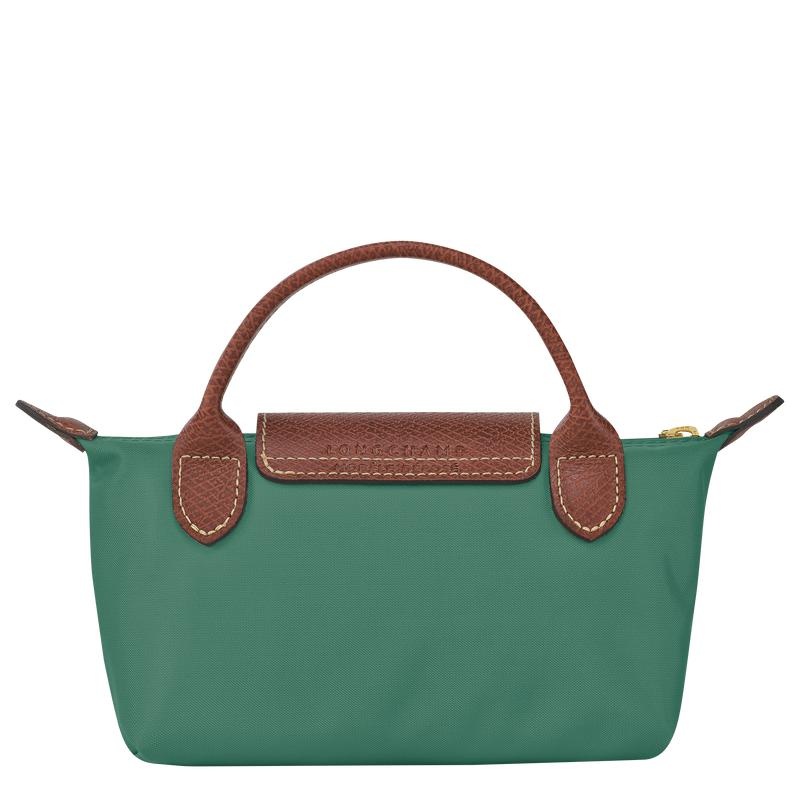 Sage Green Men's Longchamp Le Pliage Original with handle Pouches | 90412-YQIE