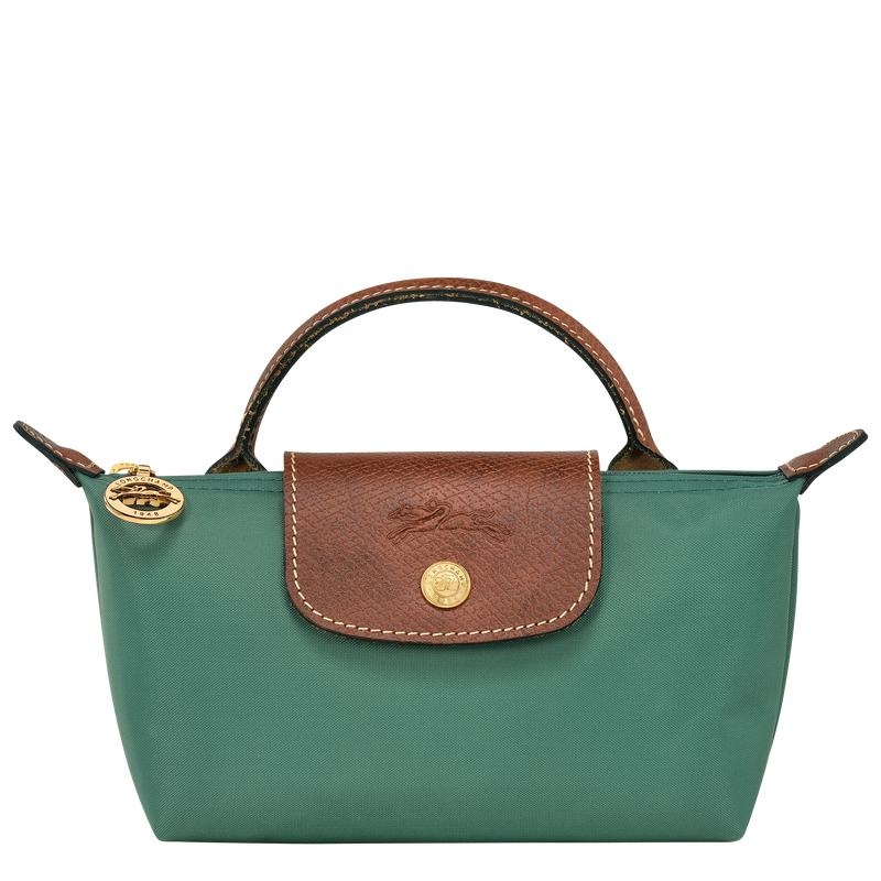 Sage Green Men\'s Longchamp Le Pliage Original with handle Pouches | 90412-YQIE