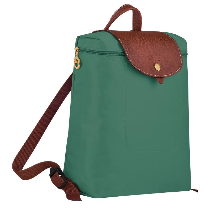 Sage Green Men's Longchamp Le Pliage Original M Backpacks | 28693-BMQW