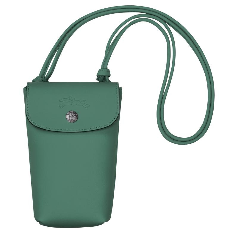 Sage Green Men\'s Longchamp Le Pliage Xtra with leather lace Phone Case | 67940-PYVA