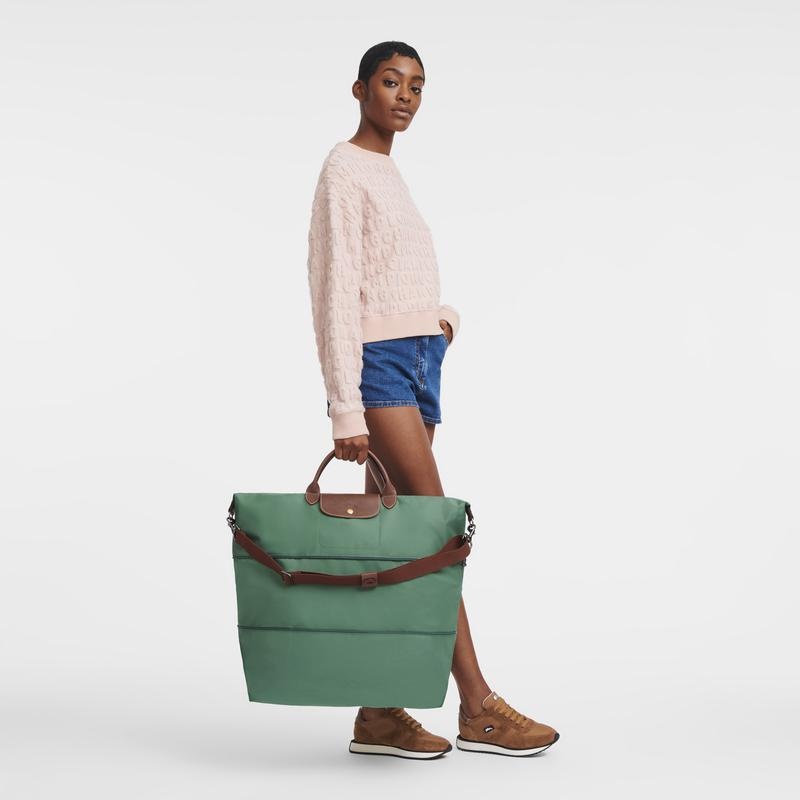 Sage Green Women's Longchamp Le Pliage Original expandable Travel Bags | 23940-QJLE