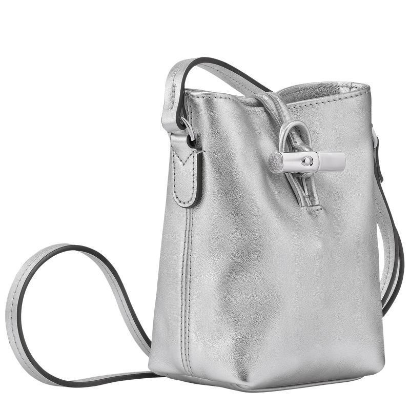 Silver Women's Longchamp Roseau XS Crossbody Bags | 86391-RSGU