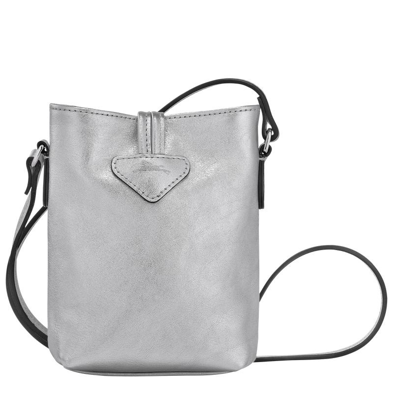 Silver Women's Longchamp Roseau XS Crossbody Bags | 86391-RSGU