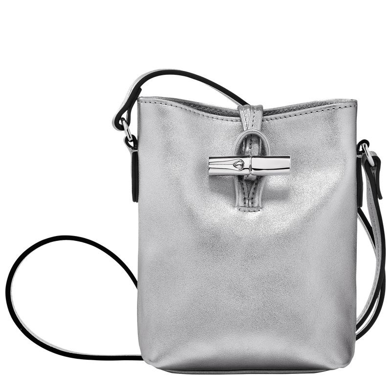 Silver Women\'s Longchamp Roseau XS Crossbody Bags | 86391-RSGU