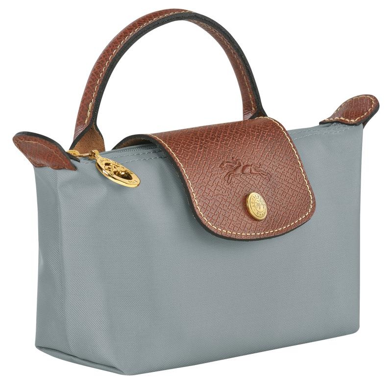 Steel Grey Men's Longchamp Le Pliage Original with handle Pouches | 58076-XLMJ