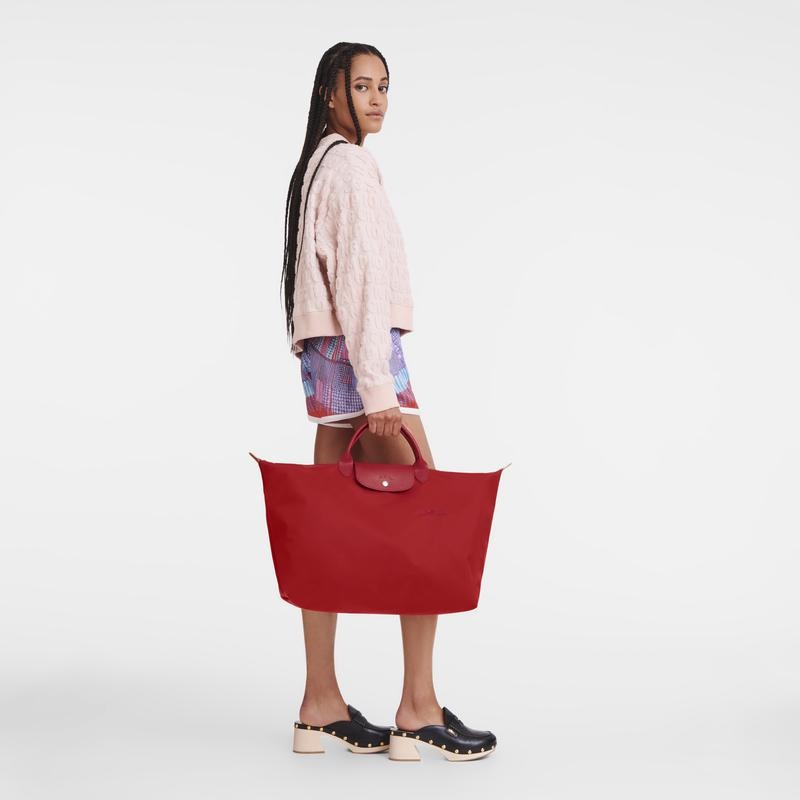 Tomato Red Women's Longchamp Le Pliage Green S Travel Bags | 90453-KSBE