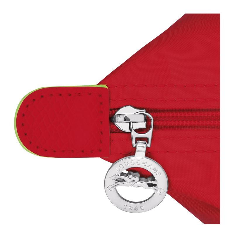 Tomato Red Women's Longchamp Le Pliage Green L Tote Bag | 98701-QULM