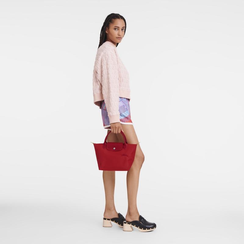 Tomato Red Women's Longchamp Le Pliage Green S Handbags | 34681-YADI