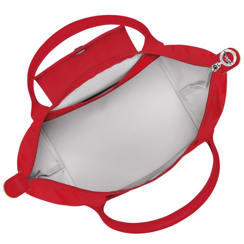 Tomato Red Women's Longchamp Le Pliage Green M Handbags | 34062-SXRA