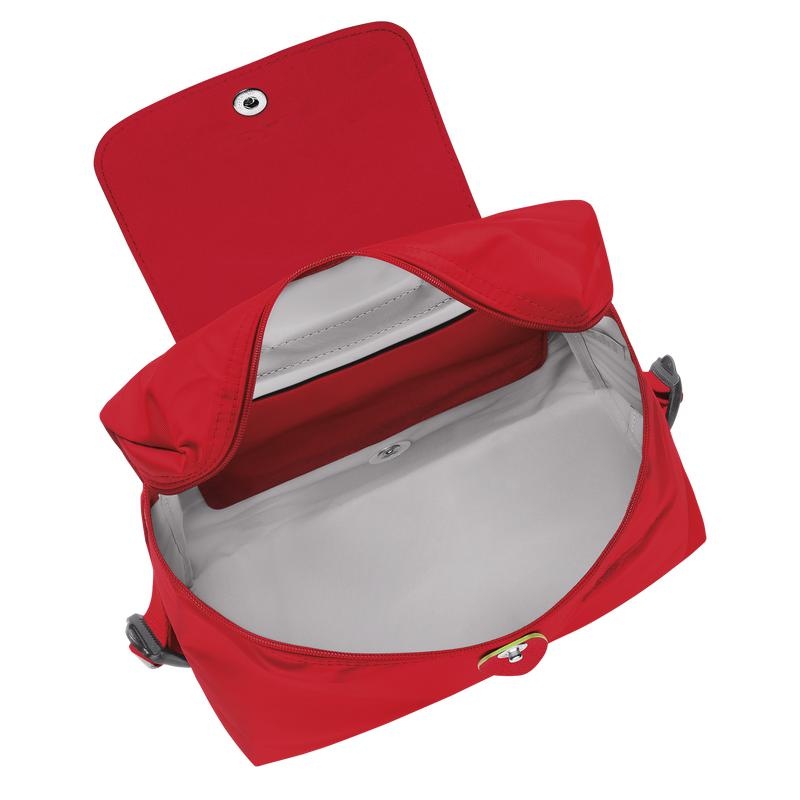 Tomato Red Women's Longchamp Le Pliage Green M Backpacks | 93160-TZJF
