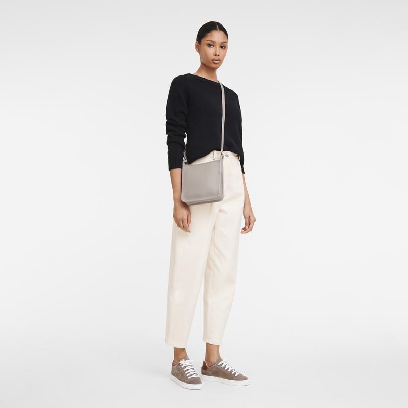 Turtledove Grey Women's Longchamp Le Foulonné S Crossbody Bags | 05439-JCFB