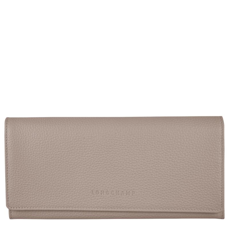 Turtledove Grey Women\'s Longchamp Le Foulonné Continental Wallets | 27168-SOHE