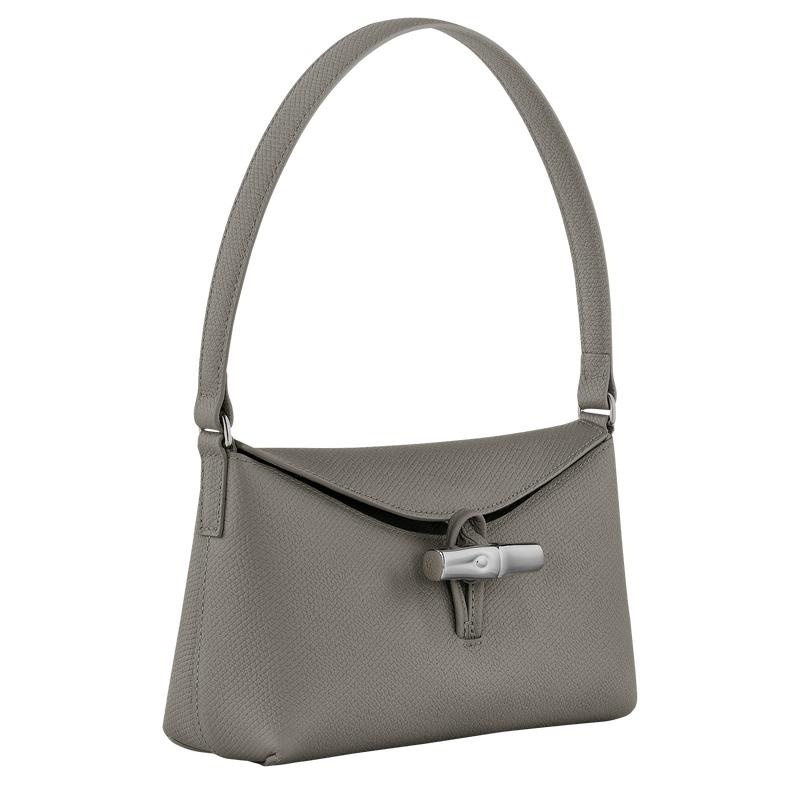 Turtledove Grey Women's Longchamp Roseau S Hobo Bags | 68149-CXHA
