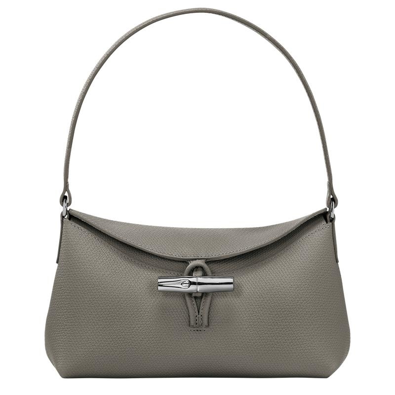 Turtledove Grey Women\'s Longchamp Roseau S Hobo Bags | 68149-CXHA