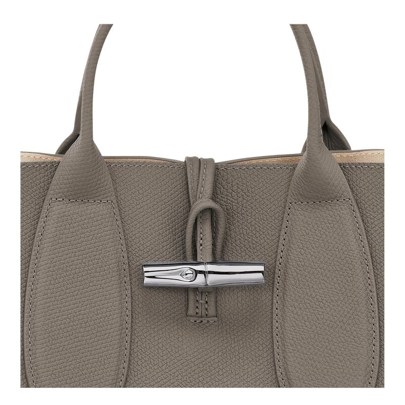 Turtledove Grey Women's Longchamp Roseau M Handbags | 37154-AQFS