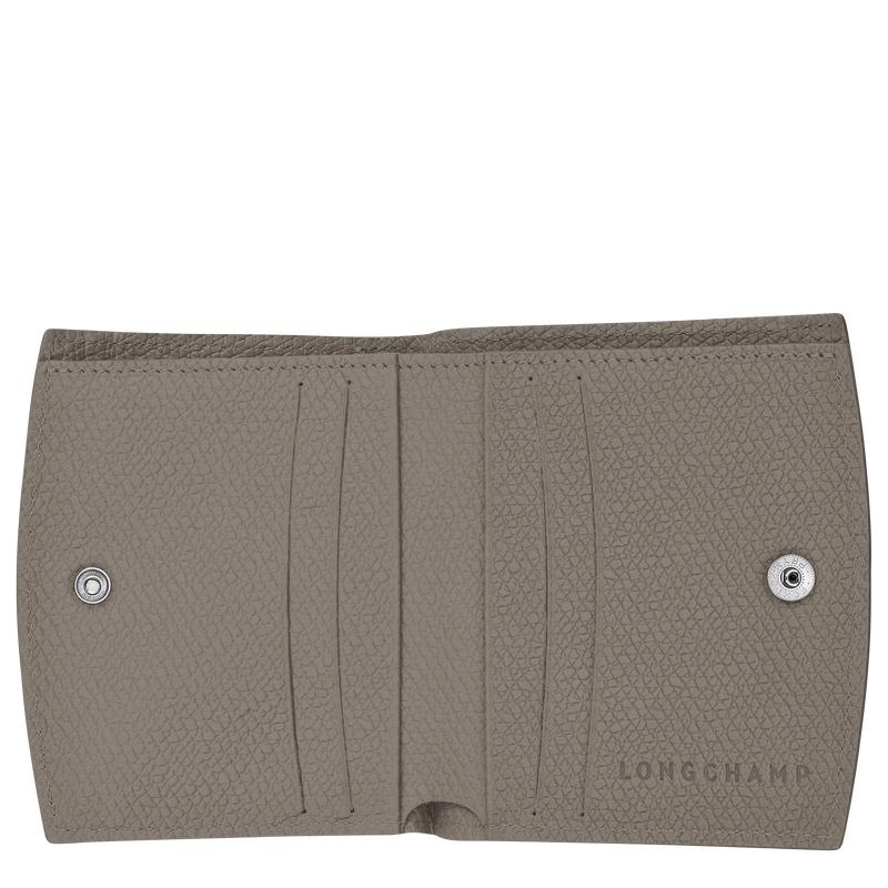 Turtledove Grey Women's Longchamp Roseau Wallets | 01824-VYEQ