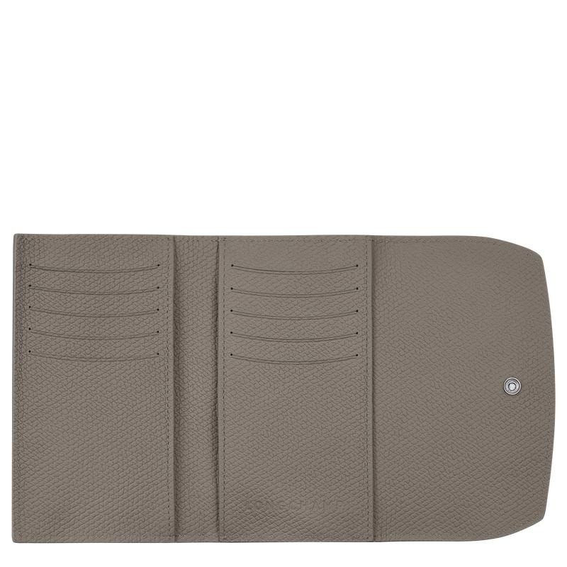 Turtledove Grey Women's Longchamp Roseau Wallets | 42967-EAWD